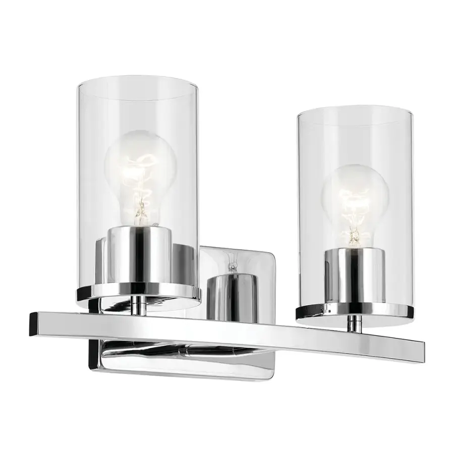 Crosby 2-Light Vanity Light in Chrome - Image 1