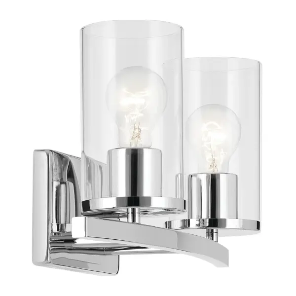Crosby 2-Light Vanity Light in Chrome - Image 5
