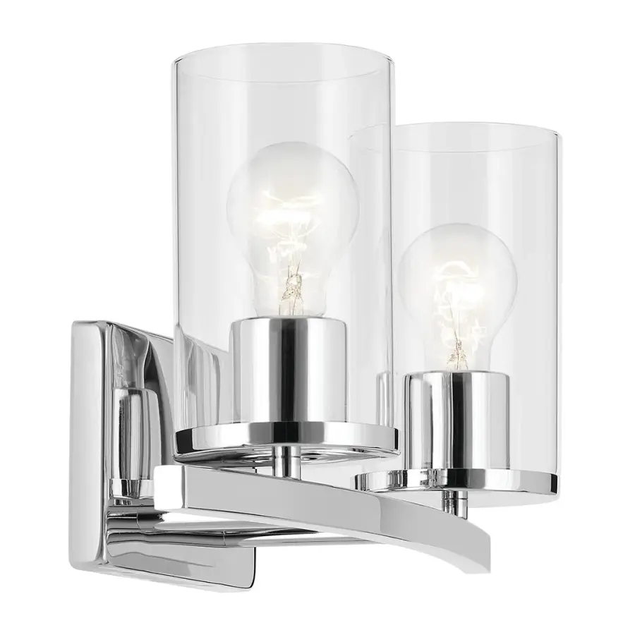 Crosby 2-Light Vanity Light in Chrome - Image 5