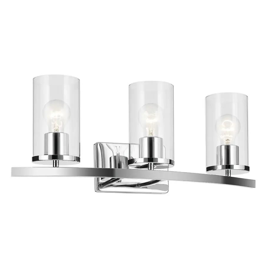 Crosby 3-Light Vanity Light in Chrome - Image 1