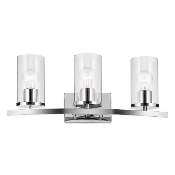 Crosby 3-Light Vanity Light in Chrome - Image 4