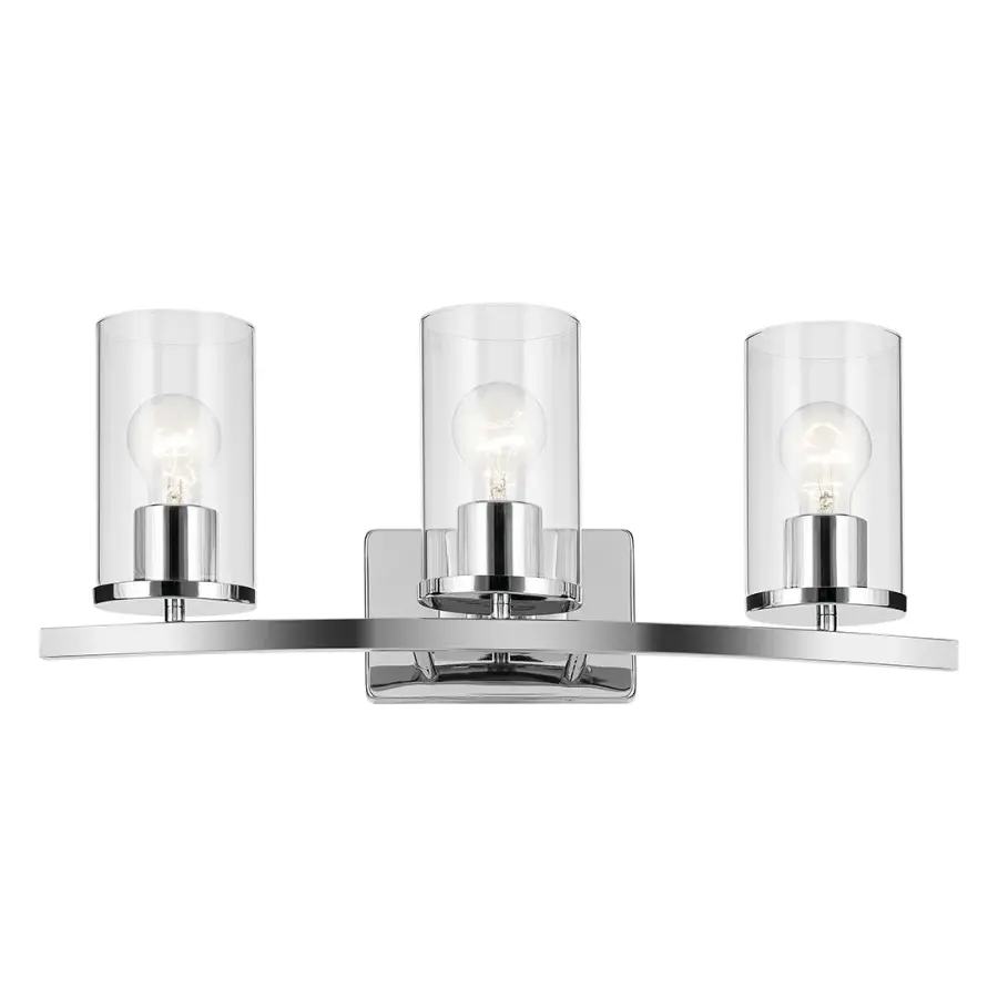 Crosby 3-Light Vanity Light in Chrome - Image 4