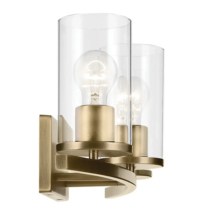 Crosby 3-Light Vanity Light in Natural Brass - Image 3