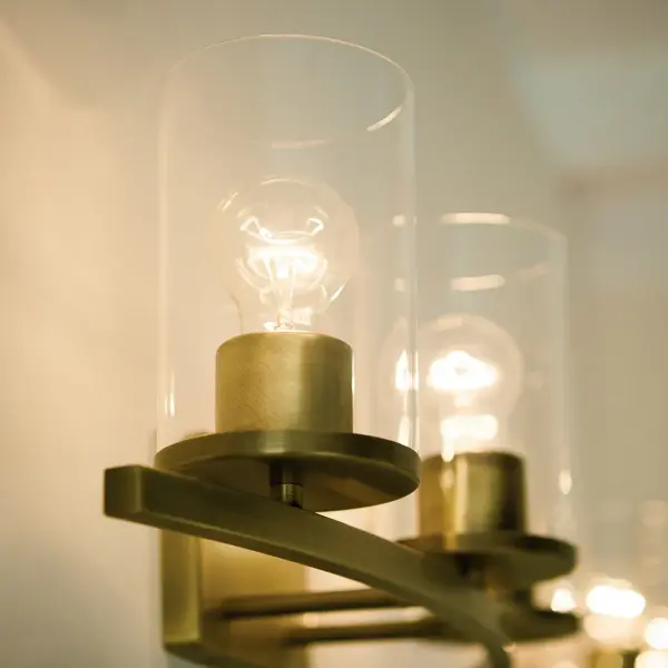 Crosby 3-Light Vanity Light in Natural Brass - Image 5