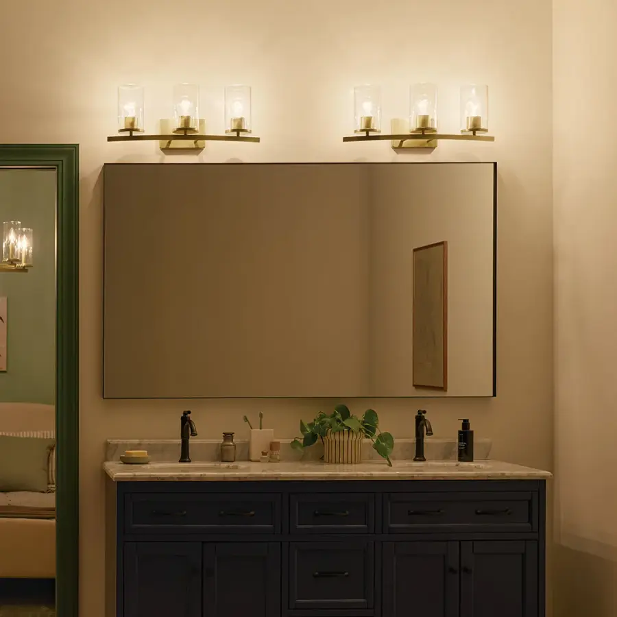 Crosby 3-Light Vanity Light in Natural Brass - Image 6