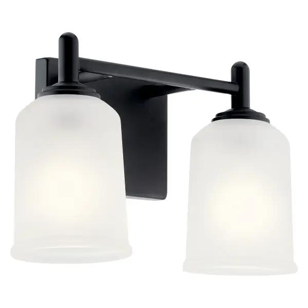 Shailene 2-Light Vanity Light in Black