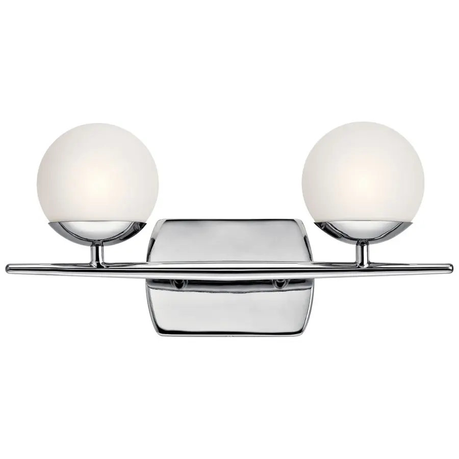 Jasper Two Light Bath Vanity in Chrome