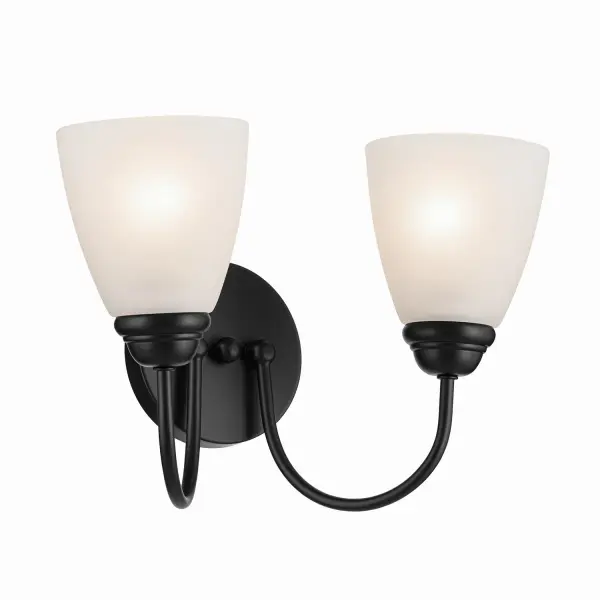 Jolie Two Light Bath Vanity in Black
