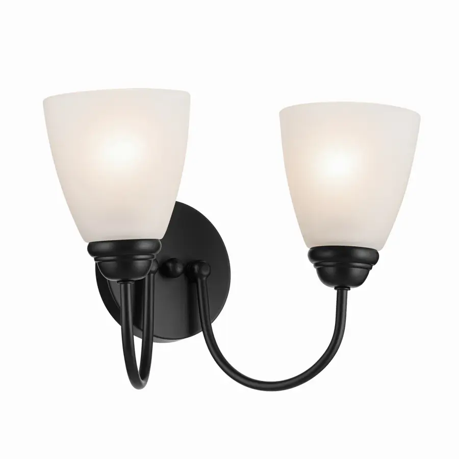 Jolie Two Light Bath Vanity in Black