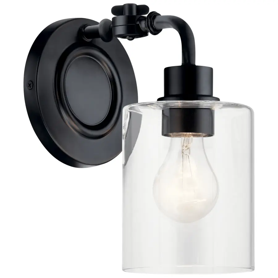 Gunnison One Light Wall Sconce in Black