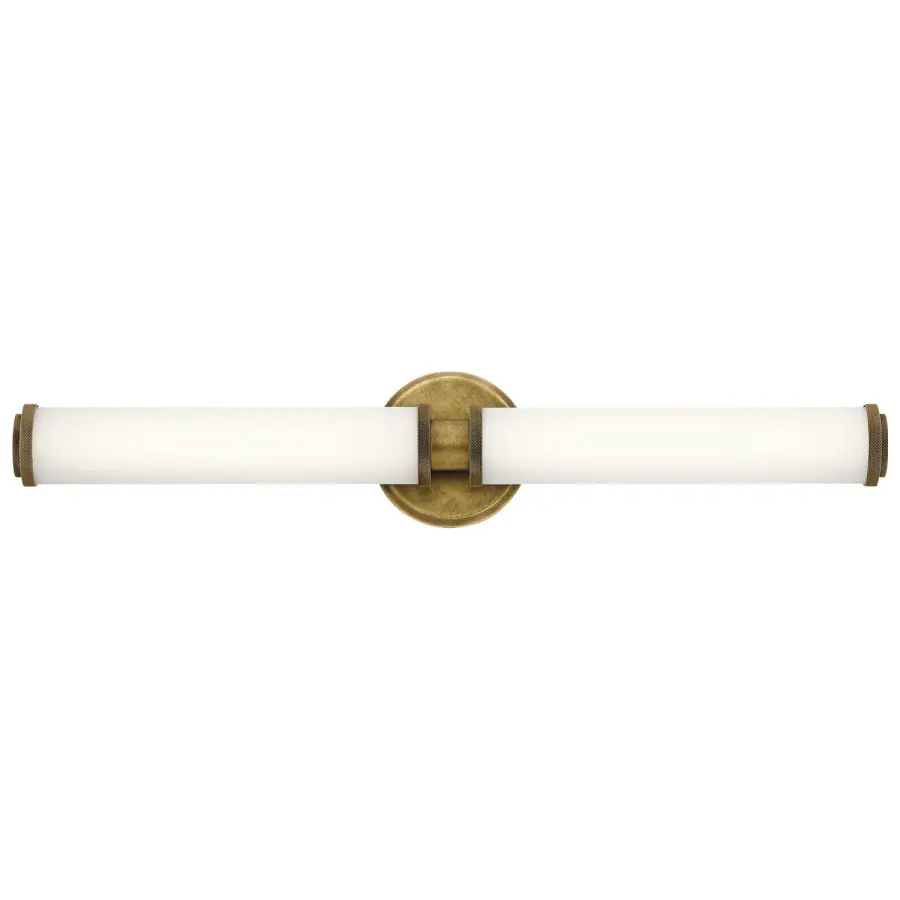 Indeco 27" LED Linear Vanity Light in Natural Brass
