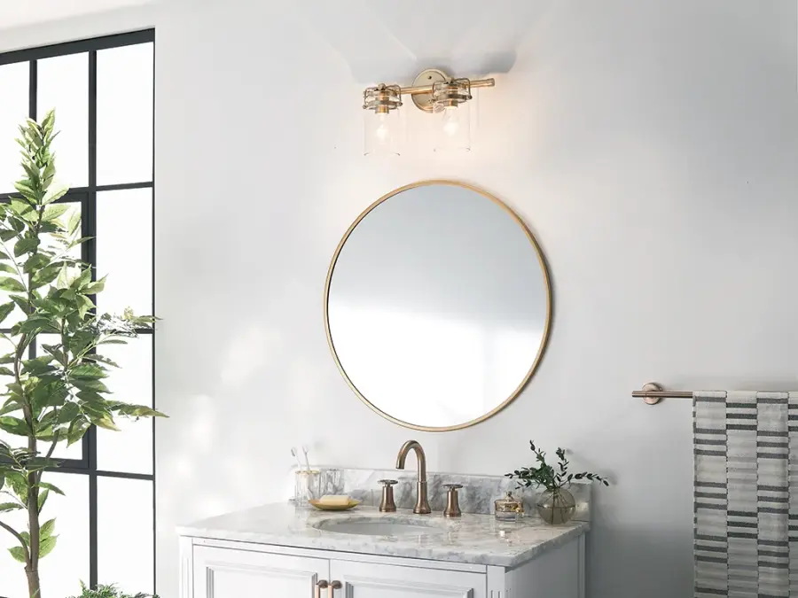 Brinley 2-Light Vanity Light in Champagne Bronze - Image 9