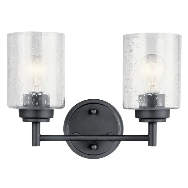 Winslow Two Light Bath Vanity in Black