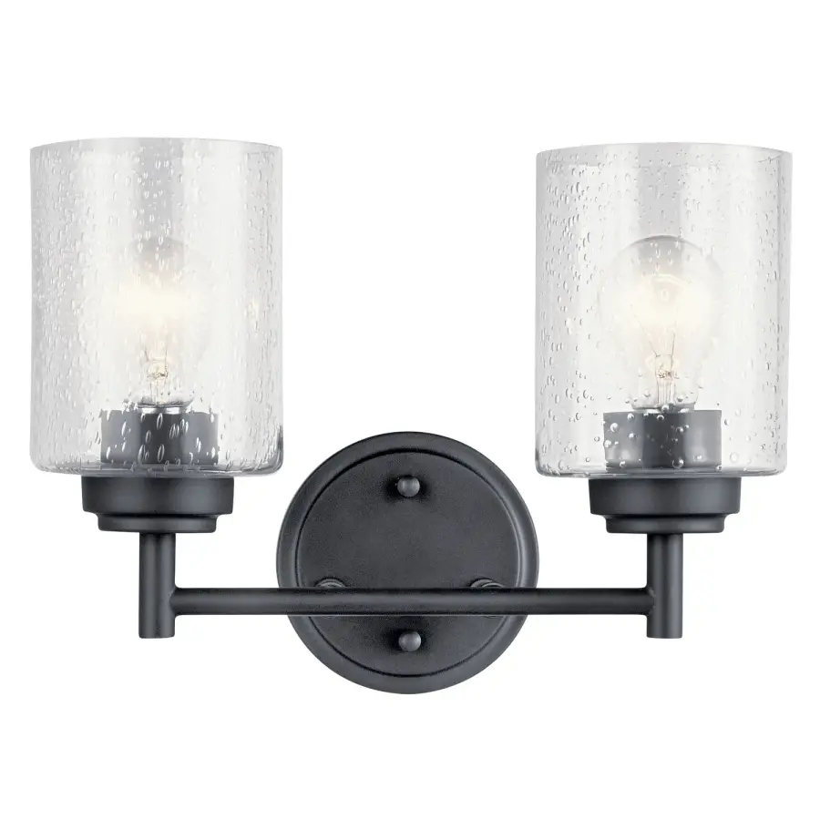 Winslow Two Light Bath Vanity in Black