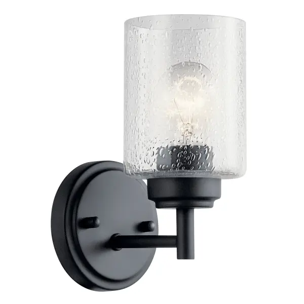 Winslow One Light Wall Sconce in Black