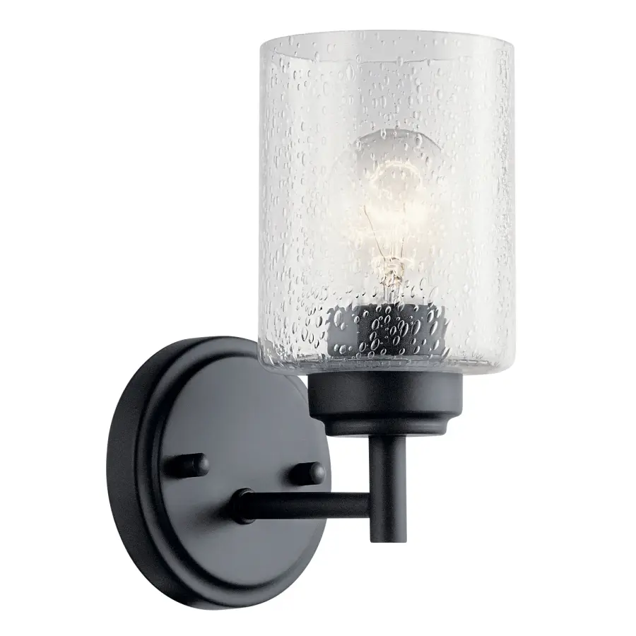 Winslow One Light Wall Sconce in Black