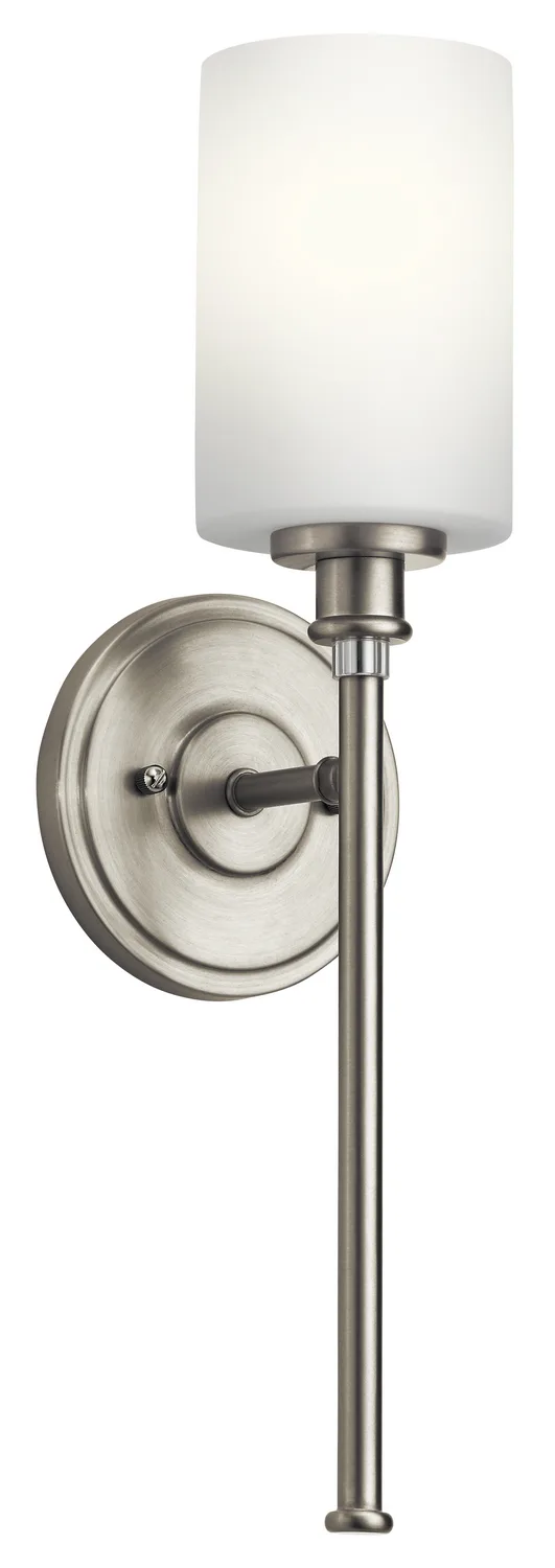 Joelson One Light Wall Sconce in Brushed Nickel