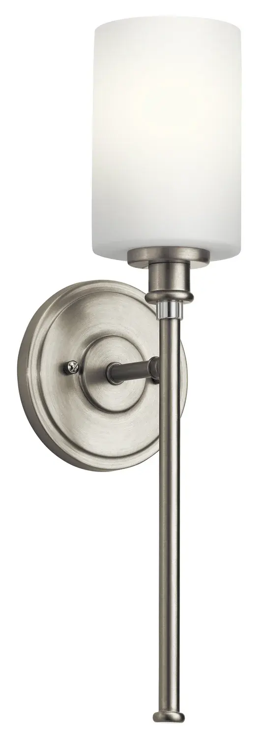 Joelson One Light Wall Sconce in Brushed Nickel