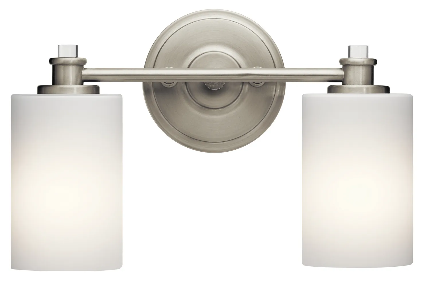 Joelson Two Light Bath Vanity in Brushed Nickel