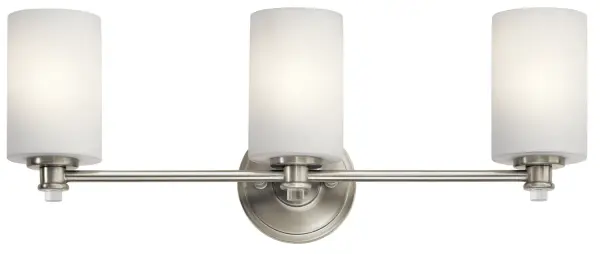 Joelson 3-Light Bath Vanity in Brushed Nickel