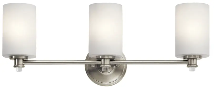 Joelson 3-Light Bath Vanity in Brushed Nickel