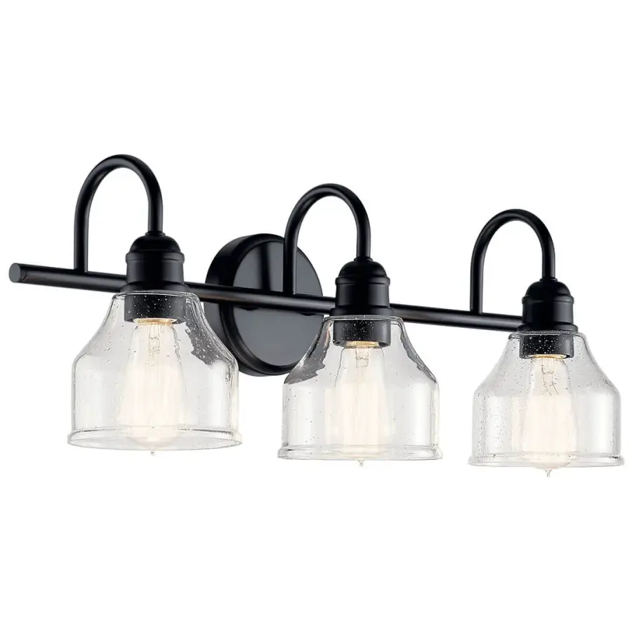 Avery 3-Light Vanity Light in Black - Image 1