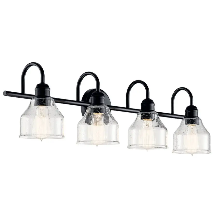Avery 4-Light Vanity Light in Black - Image 1