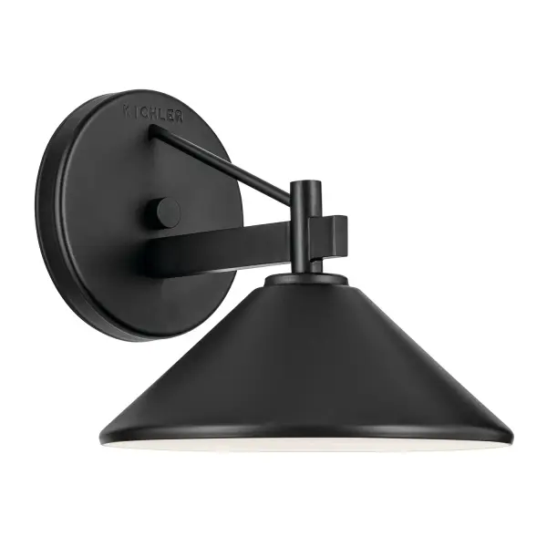 Ripley One Light Outdoor Wall Mount in Black