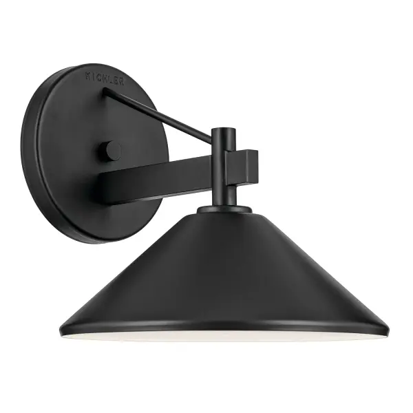 Ripley One Light Outdoor Wall Mount in Black