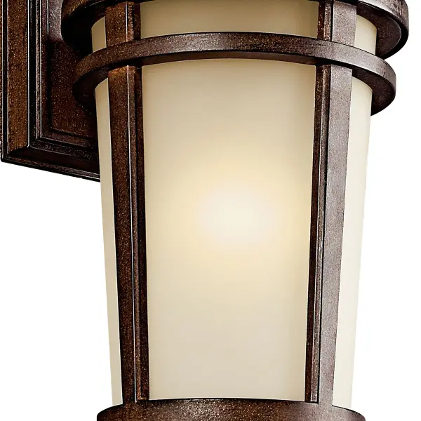 Classic Outdoor Wall Light with Warm Etched Glass - Image 2