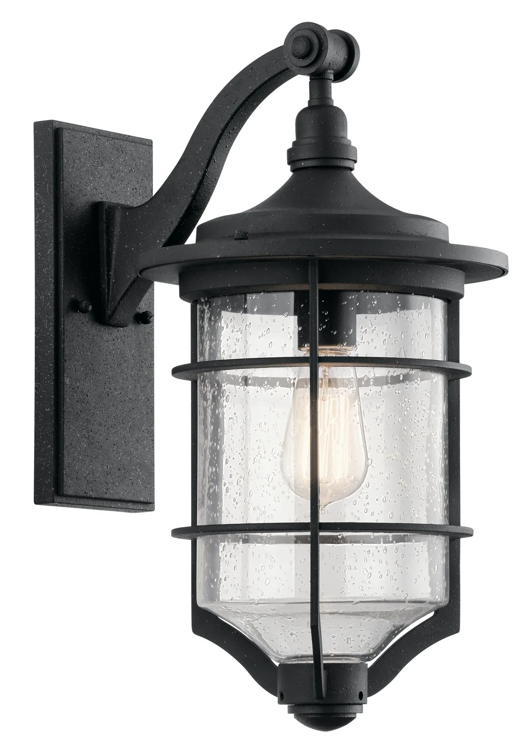 Royal Marine Outdoor Wall Sconce in Distressed Black