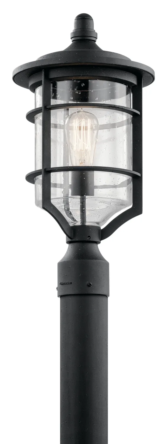 Royal Marine Outdoor Post Mount Light in Distressed Black