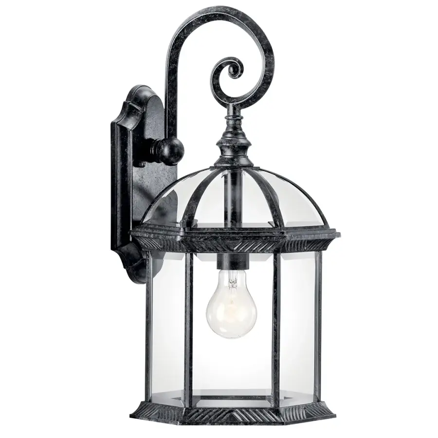 Classic Outdoor Wall Light with Timeless Beveled Glass Design - Image 1