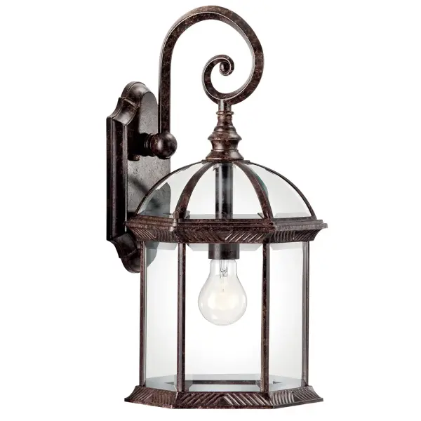 The Barrie Outdoor Wall Light combines traditional styling with durable wet-rated construction. Its clear beveled glass and tannery bronze finish create elegant curb appeal while providing reliable outdoor illumination.