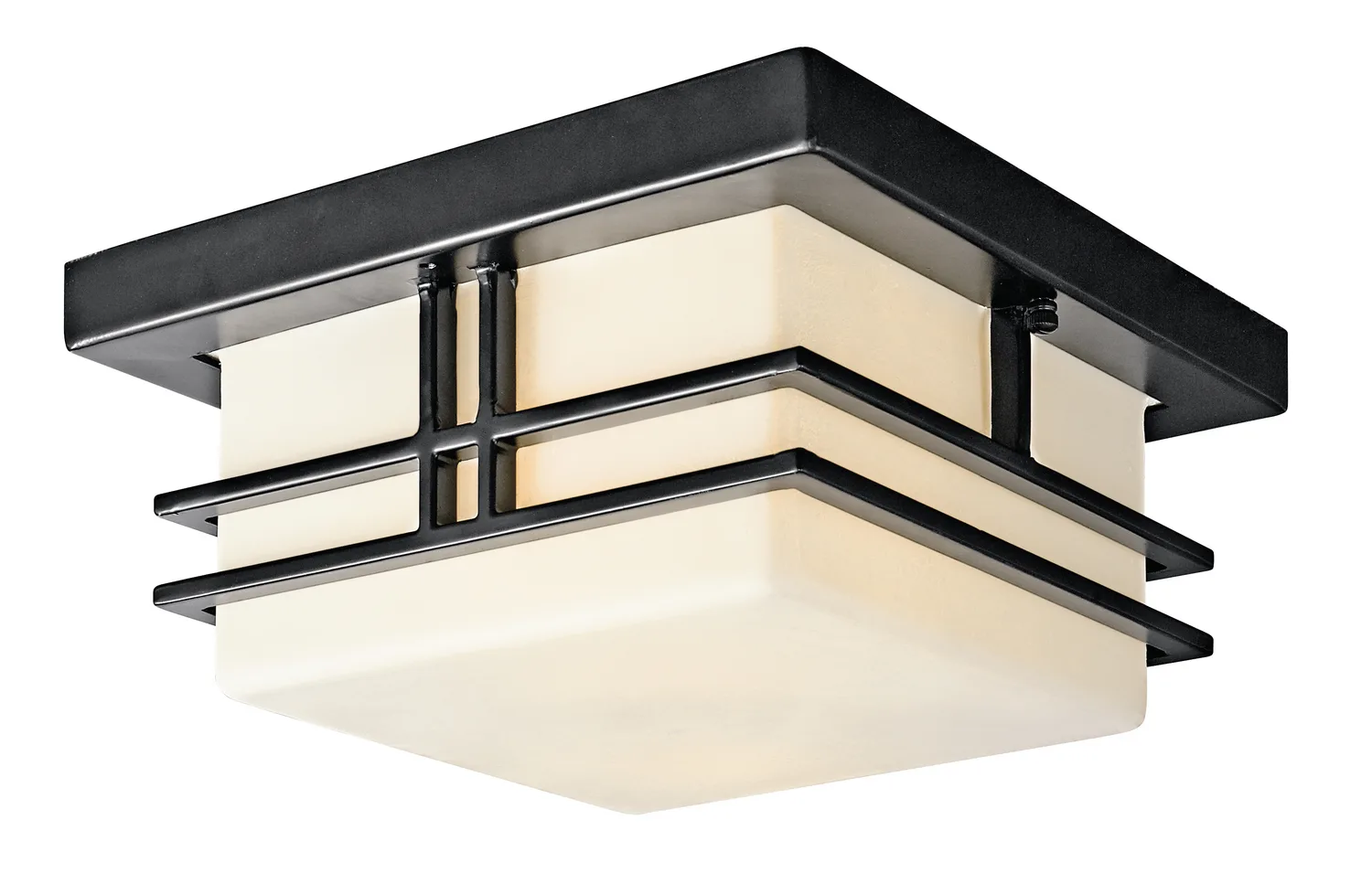 Tremillo Two Light Outdoor Ceiling Mount in Black