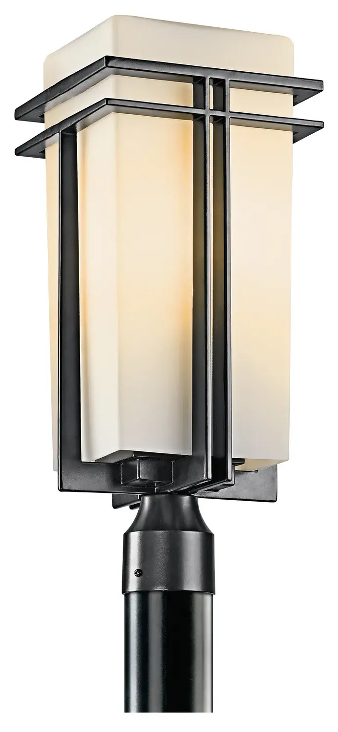 Tremillo One Light Outdoor Post Mount in Black