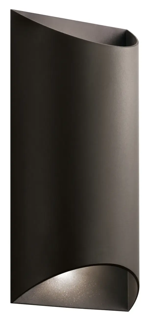 The Wesley LED wall light delivers contemporary style with its distinctive half-moon design and textured bronze finish. Integrated LED technology provides 700 lumens of warm 3000K light with exceptional 90 CRI color rendering. Wet-rated for full outdoor exposure and Title 24 compliant for California installations.