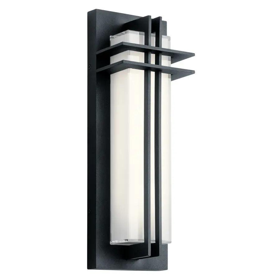 Manhattan 16" LED Outdoor Wall Light in Textured Black
