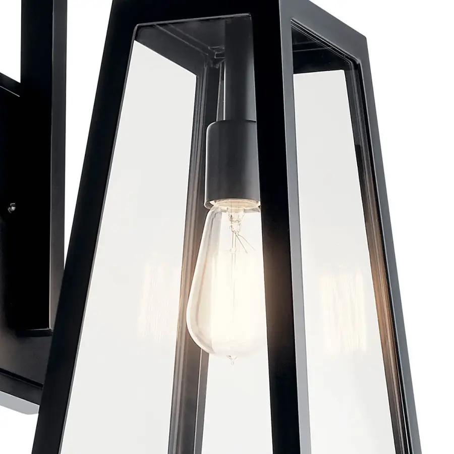 Elegant Outdoor Wall Light with Clear Glass and Wet-Rated Durability - Image 2