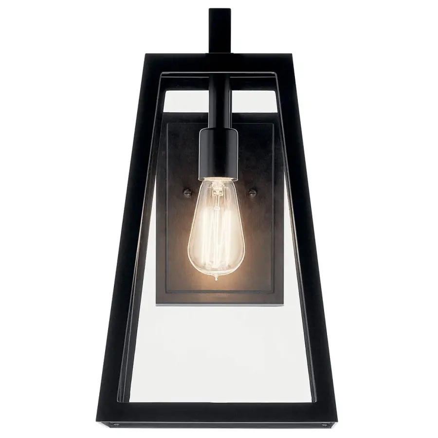 Elegant Outdoor Wall Light with Clear Glass and Wet-Rated Durability - Image 3