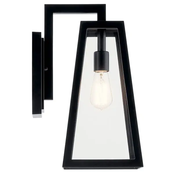 Elegant Outdoor Wall Light with Clear Glass and Wet-Rated Durability - Image 4