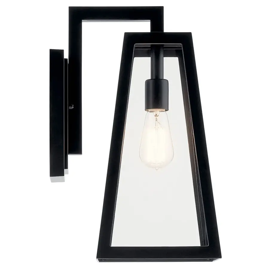 Elegant Outdoor Wall Light with Clear Glass and Wet-Rated Durability - Image 4