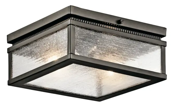Manningham Two Light Outdoor Ceiling Mount in Olde Bronze