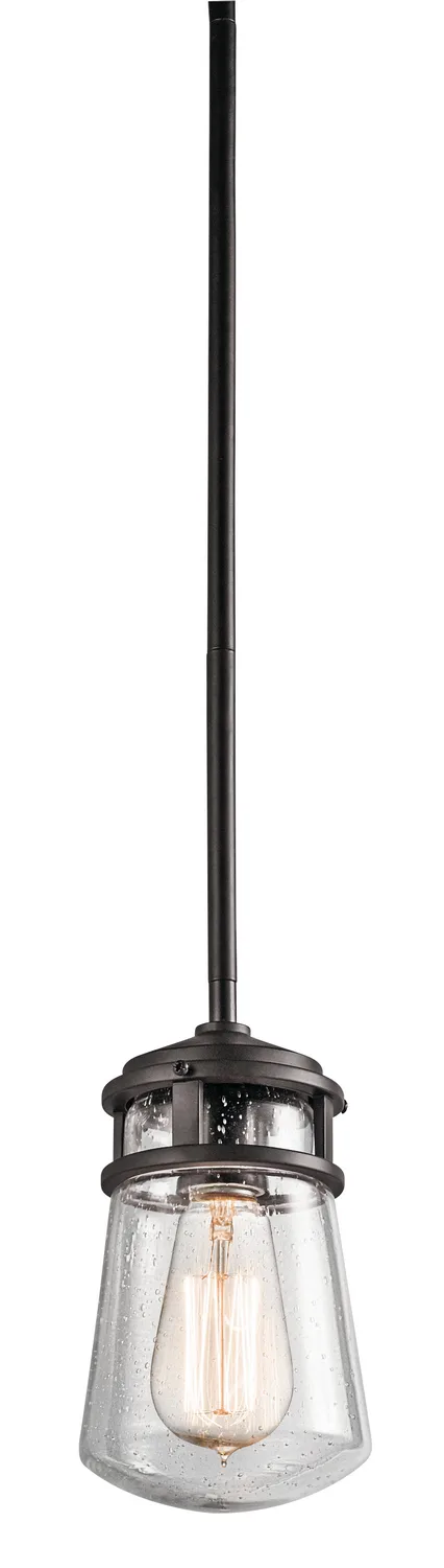 Lyndon One Light Outdoor Pendant in Architectural Bronze