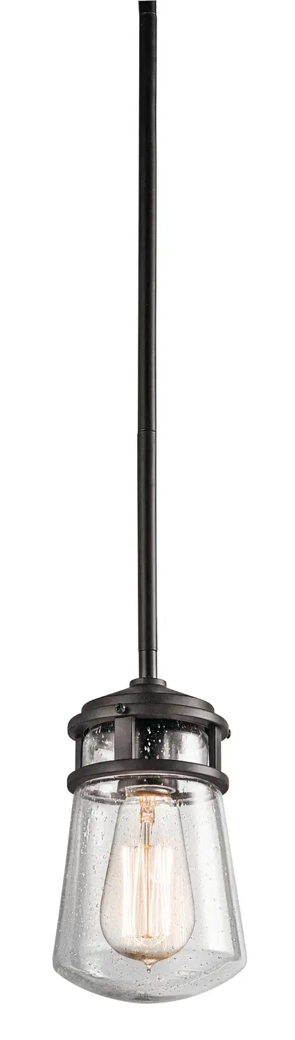 Lyndon One Light Outdoor Pendant in Architectural Bronze
