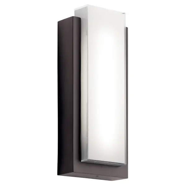 The Dahlia outdoor wall light combines classic design with modern LED technology. Its architectural bronze finish and clear glass with painted white interior create sophisticated illumination for entryways and outdoor spaces.