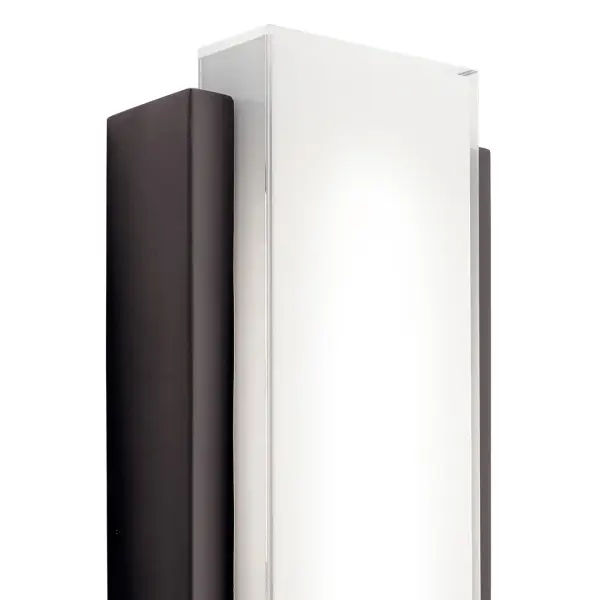 The Dahlia outdoor wall light combines classic design with modern LED technology. Its architectural bronze finish and clear glass with painted white interior create sophisticated illumination for entryways and outdoor spaces. - alternate view