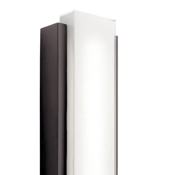 The Dahlia outdoor wall light combines classic design with modern LED technology. Its architectural bronze finish and clear glass with painted white interior create sophisticated illumination for entryways and outdoor spaces. - alternate view