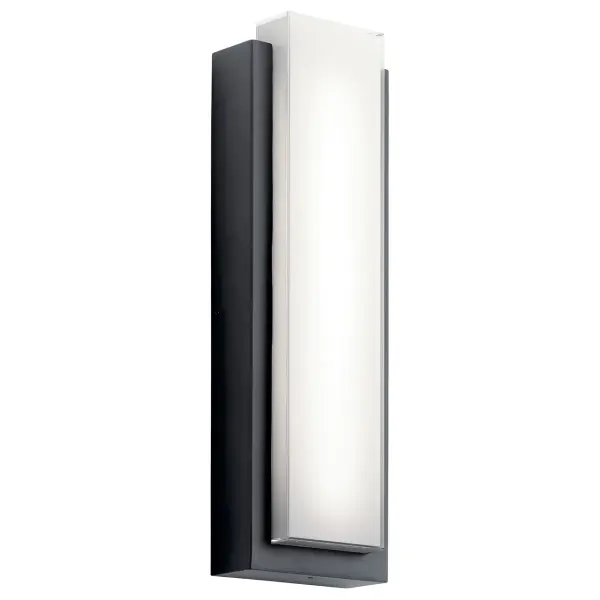 The Dahlia outdoor wall light combines transitional style with modern LED technology. Its 25-inch height makes a bold statement while the clear glass with painted white interior provides soft, diffused illumination perfect for entryways and patios.