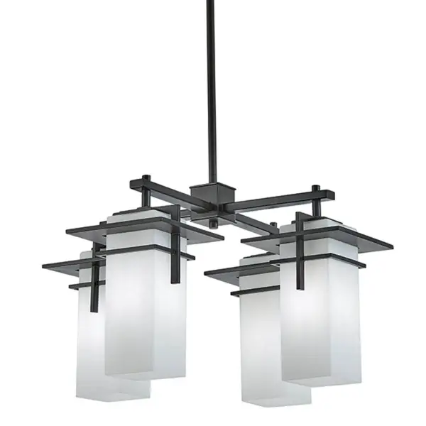 Classic 4-Light Chandelier with Warm Bronze Finish - Image 1